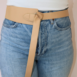 Thick and Thin Pull Through Belt - Tan