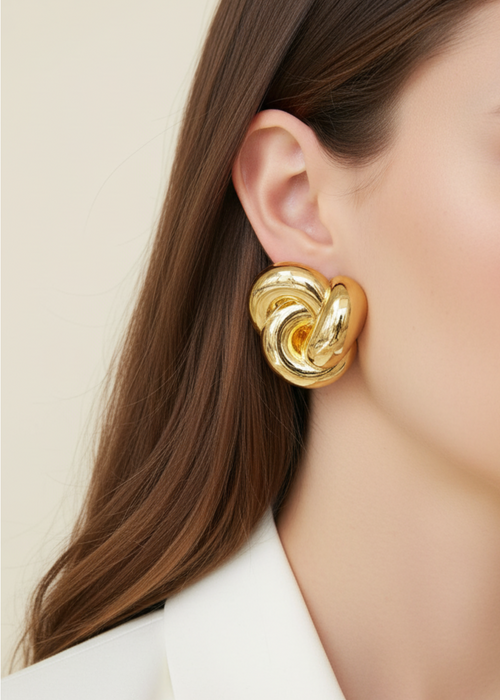 Golden Knot Studs
