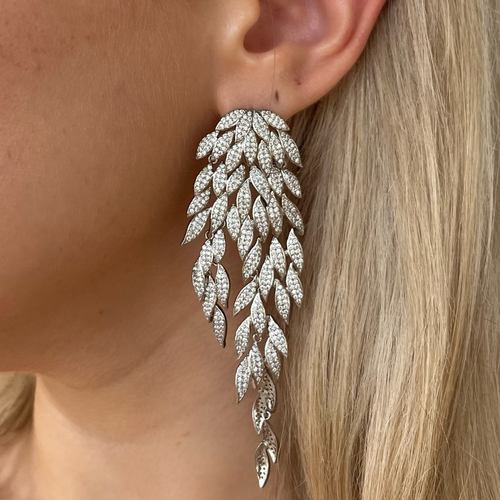 Feathered Pave Drops