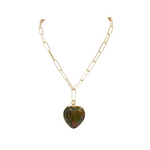Knox Charm Necklace - Marbled Pink