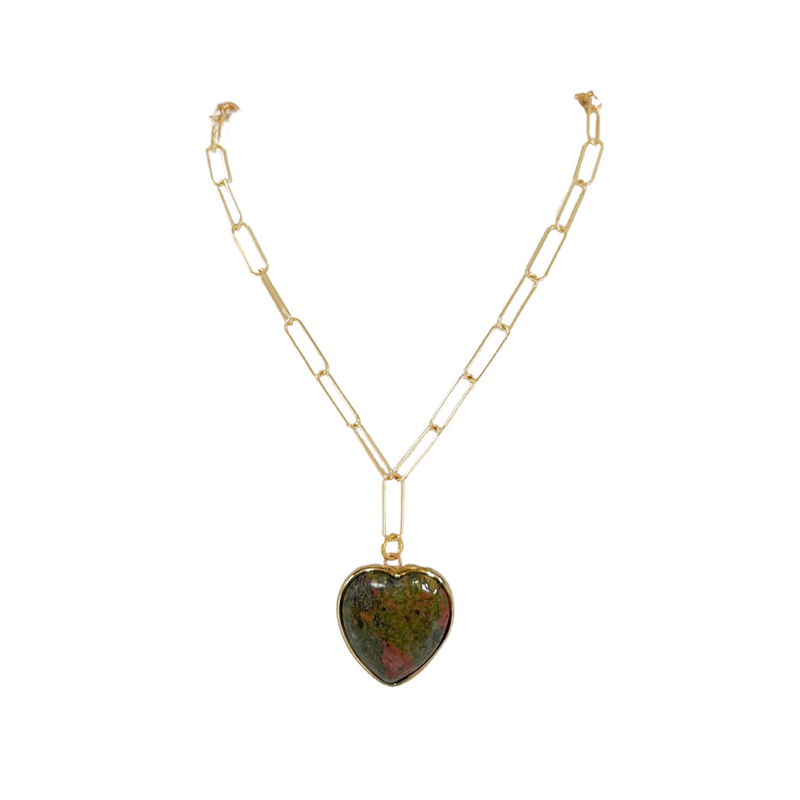 Knox Charm Necklace - Marbled Pink