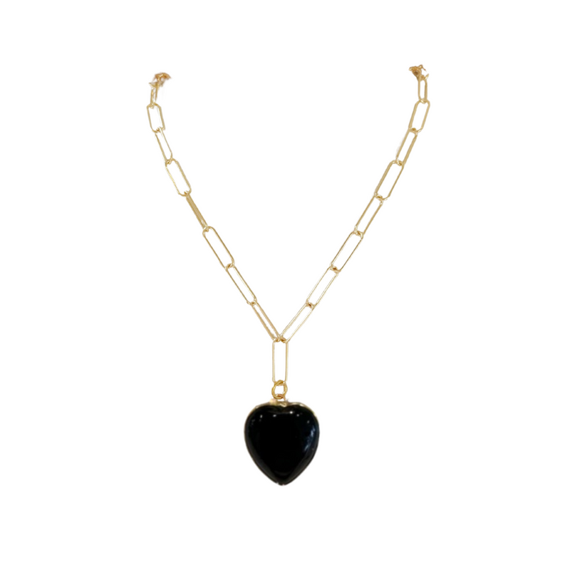Knox Charm Necklace - Black