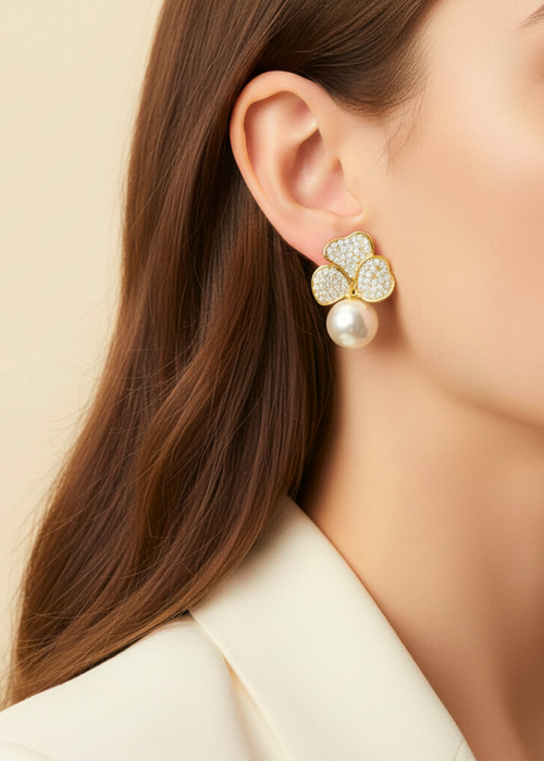 Pearl Fleur Earrings