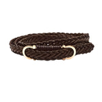 Woven Dollor Belt - Dark Brown