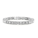 Large Tennis Bracelet - Silver- wholesale