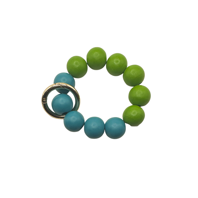Lime and Turquoise Keyring