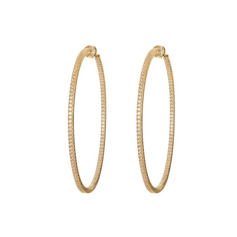 Perfect Pave Hoops (large)