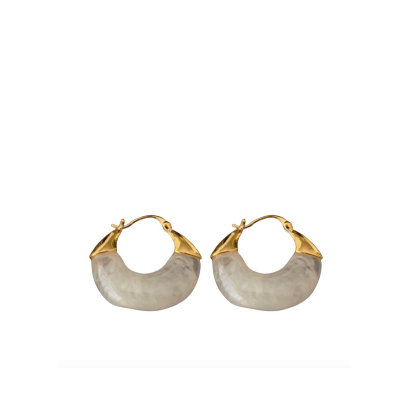 Amelia Hoops - White