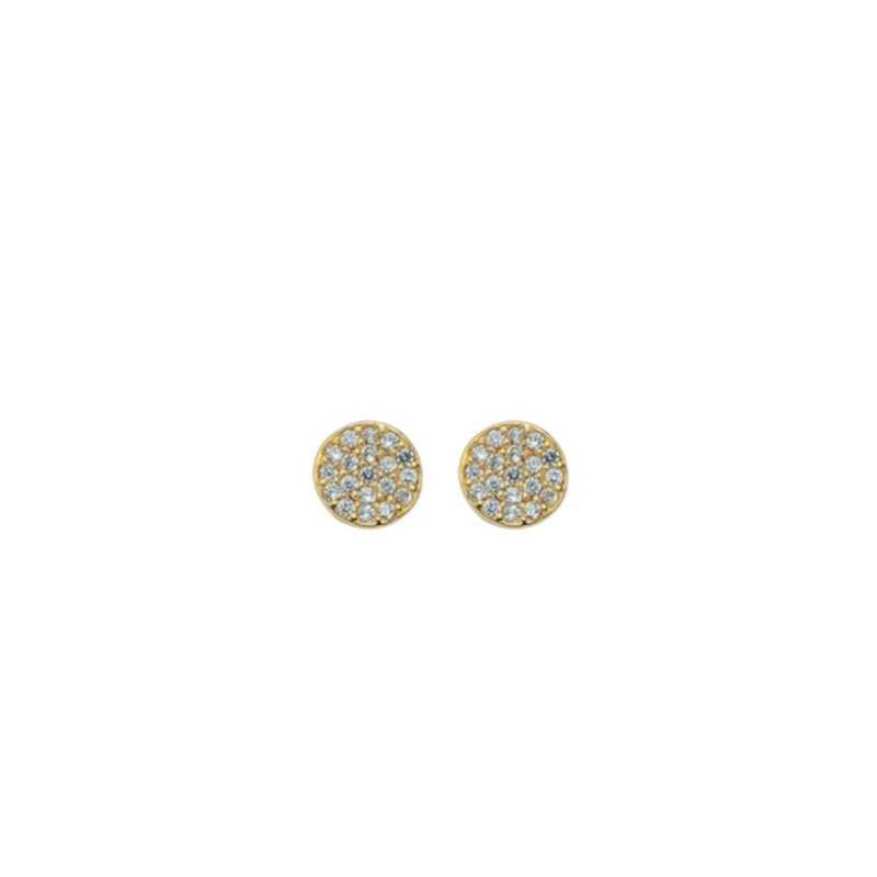 Micro Pave Circle Stud (case pack of 2) - wholesale