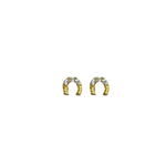 Mini Horseshoe Studs - Clear