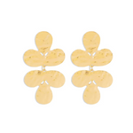 Hammered Petal Drops - gold (case pack of 2)-wholesale