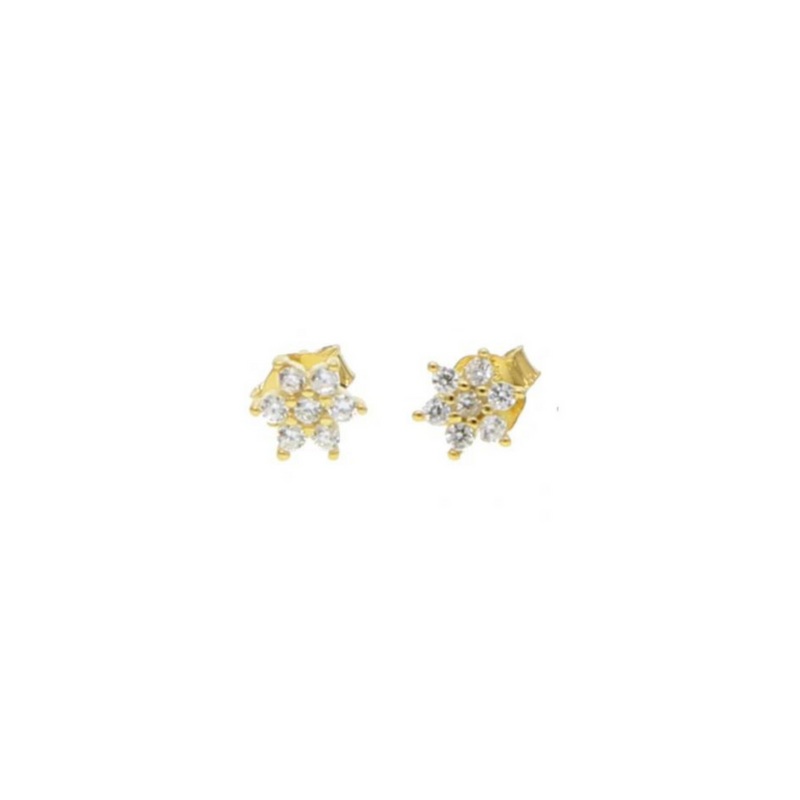 Mini CZ Flower Studs