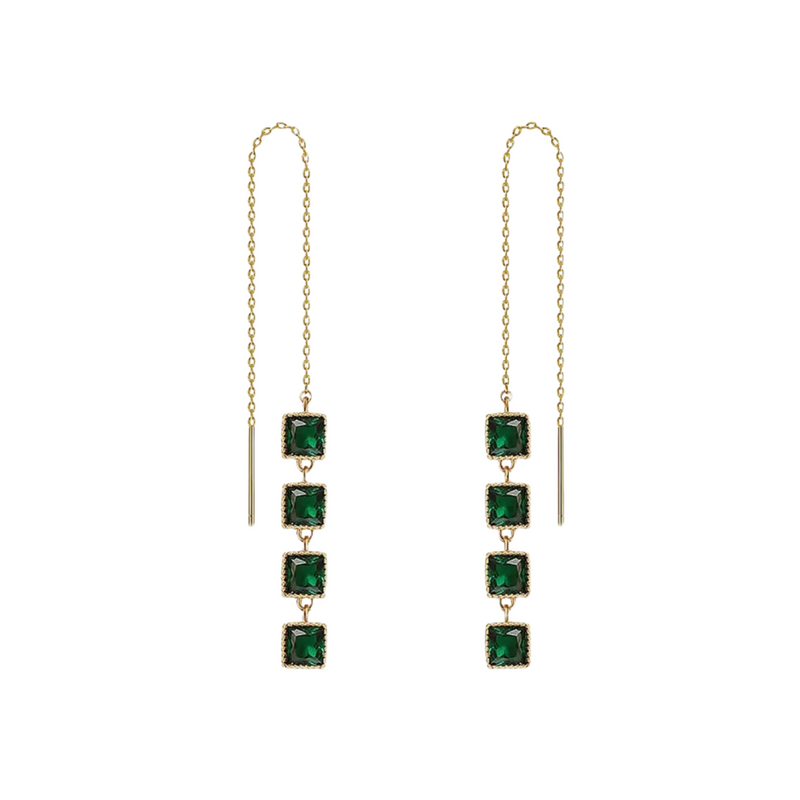 Emerald Isles Threader Earrings