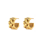 Gold Watchband Earrings