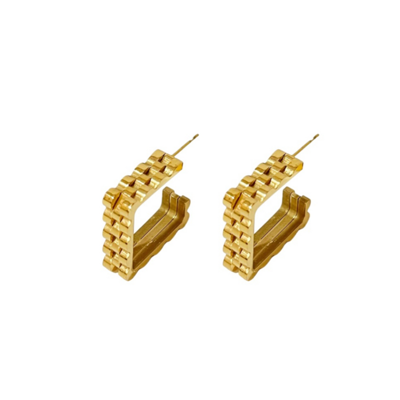 Watchband Block Hoops (case pack of 2) - wholesale