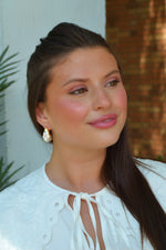 Flower Teardrop Earrings - Light Multi