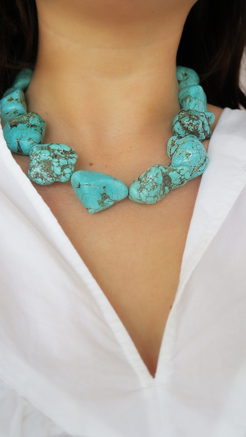 Turquoise Stone Collar - Wholesale