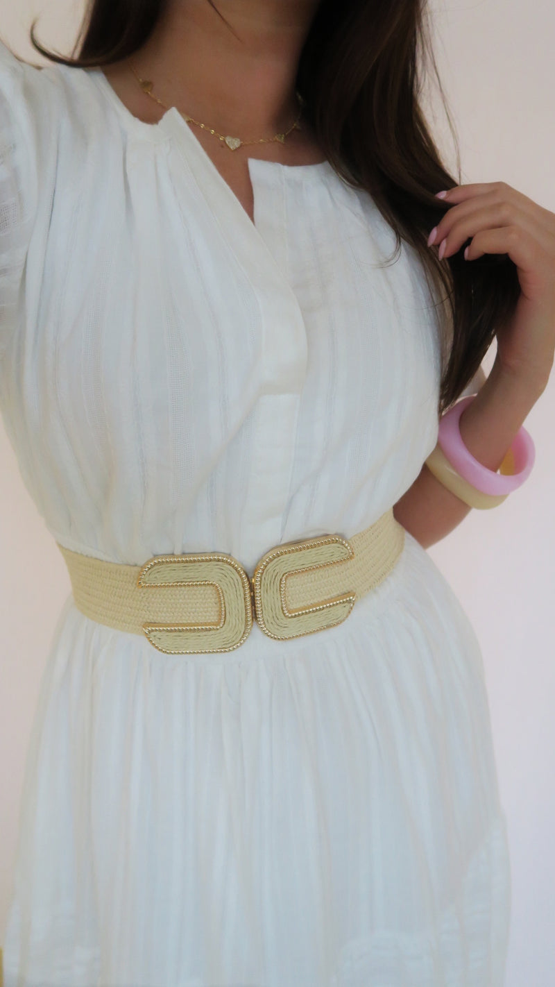 Double C Belt - ivory