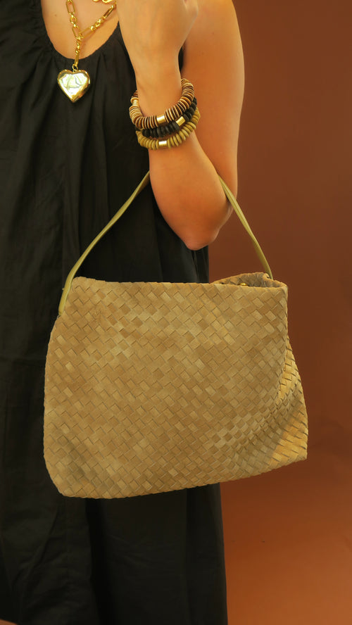 Woven Marin Bag - Taupe