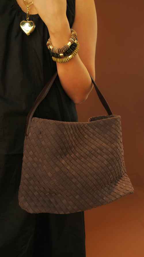 Woven Marin Bag - Plum