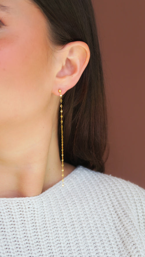 Linear Dainty Chain Earrings