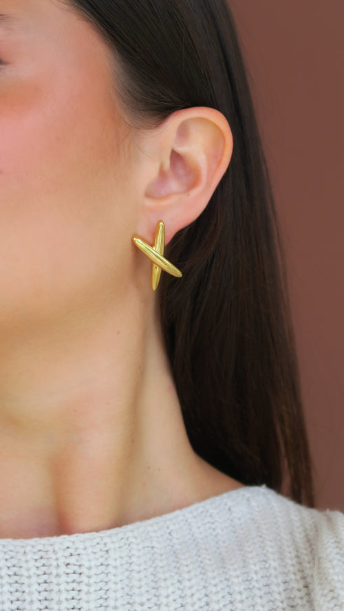 Clara Cross Studs