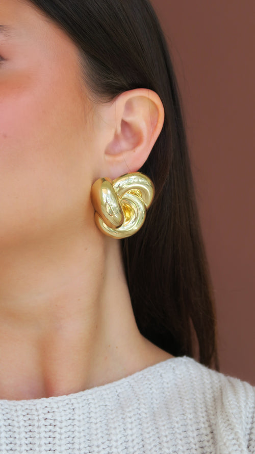 Golden Knot Studs