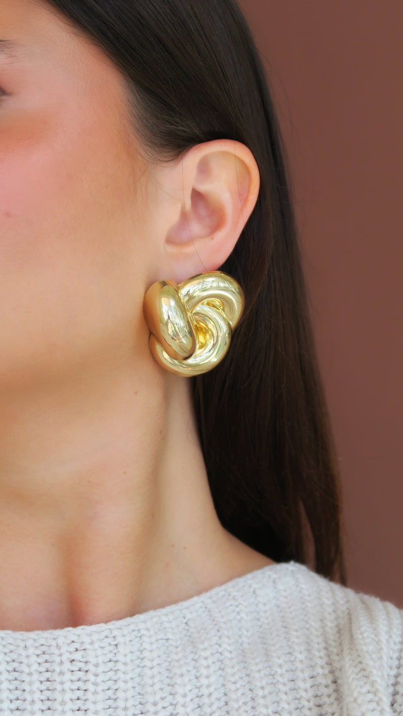 Golden Knot Studs