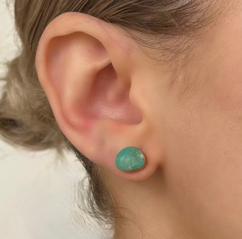 Freeform Turquoise Studs