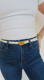 Golden Knot Belt - ivory