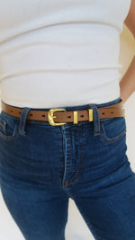 Sleek and Chic Belt - Saddle