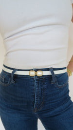 Pearl Buckle Belt - ivory