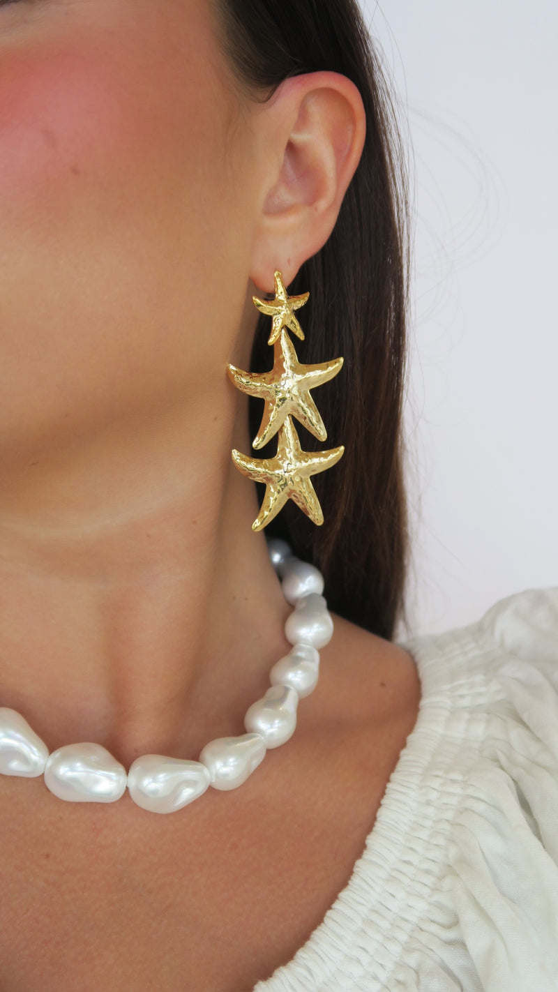 Starfish Drop Earrings