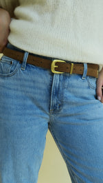 Sleek Sueded Belt - Black