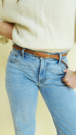 Woven Dollor Belt - Tan
