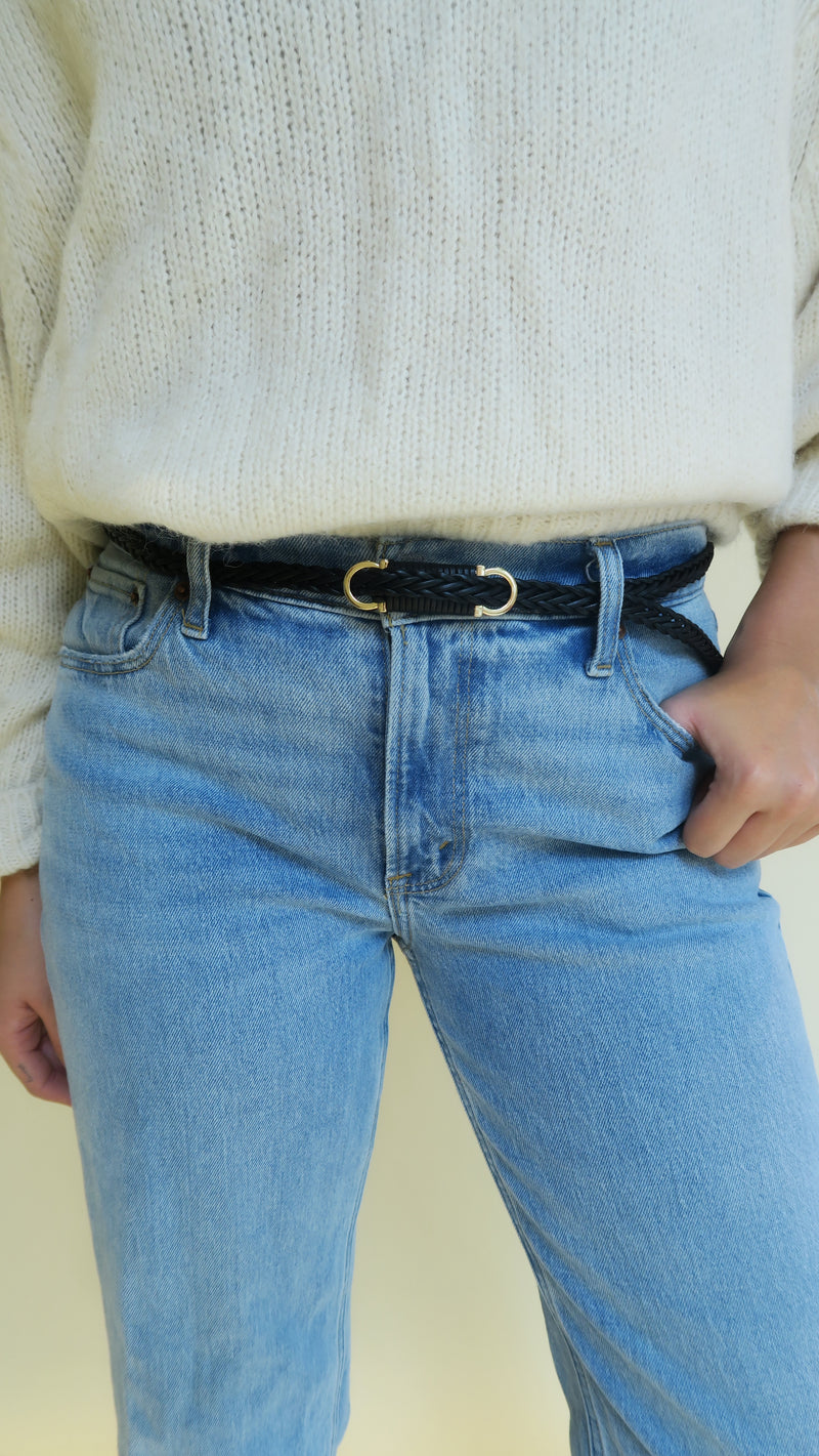 Woven Dollor Belt - Black
