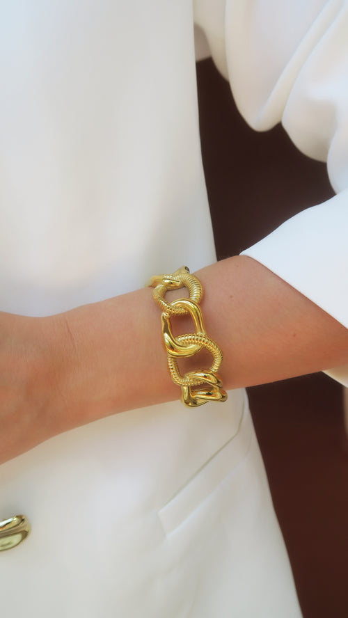 Textured Woven Link Cuff