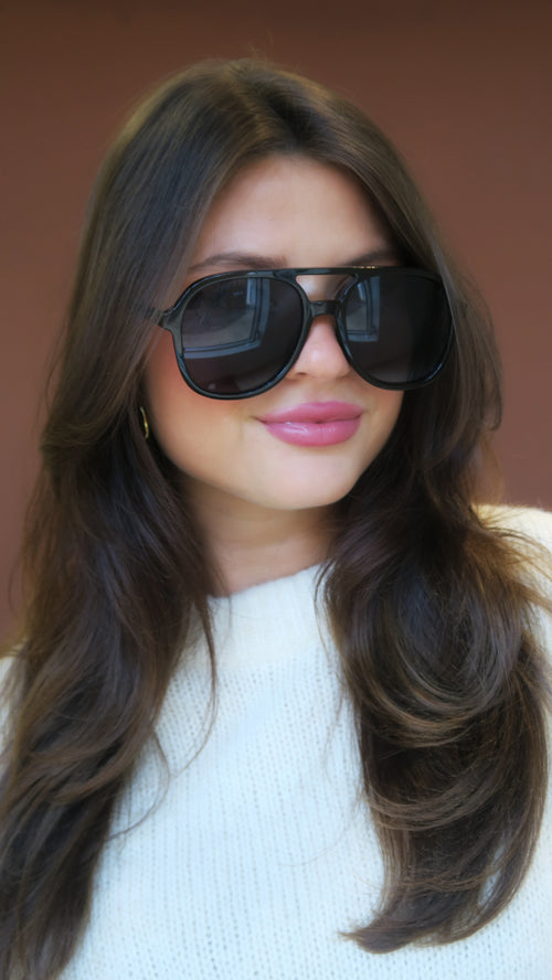 Amelia Sunglasses - Black - Wholesale