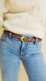 Braided Beatrice Belt - Brown