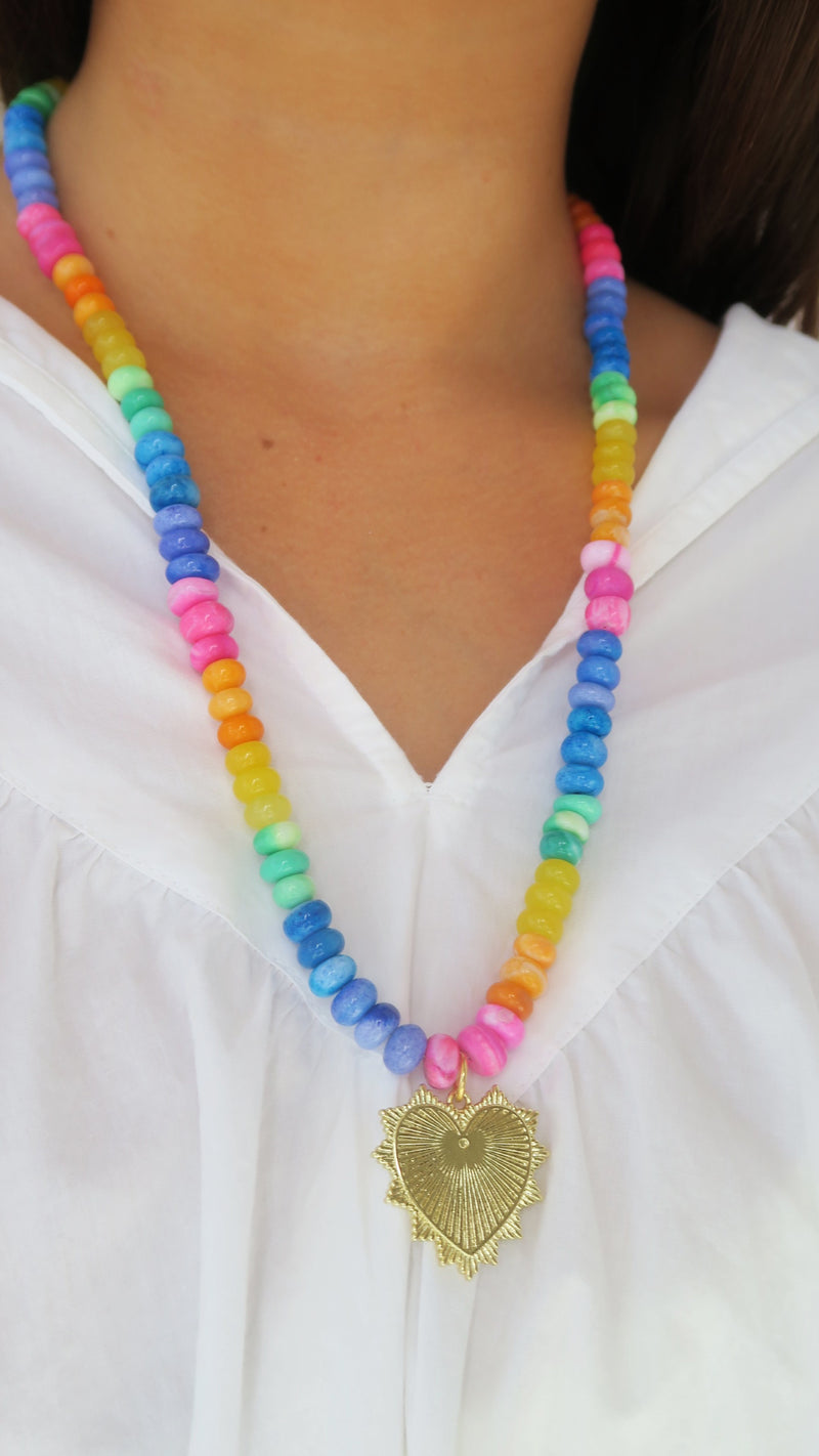 Long Rainbow Paloma Necklace - Wholesale