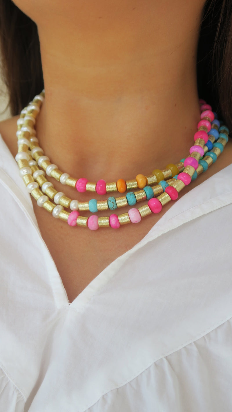 Manhattan Collar - Rainbow/Pearl - Wholesale