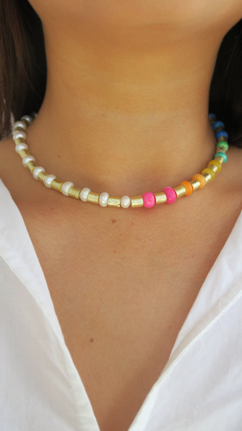 Manhattan Collar - Rainbow/Pearl - Wholesale