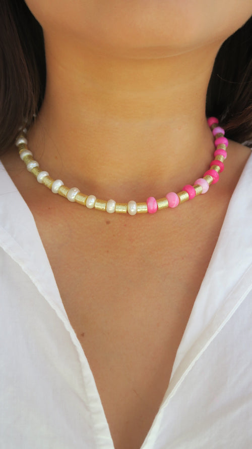 Manhattan Collar - Pink/Pearl - Wholesale