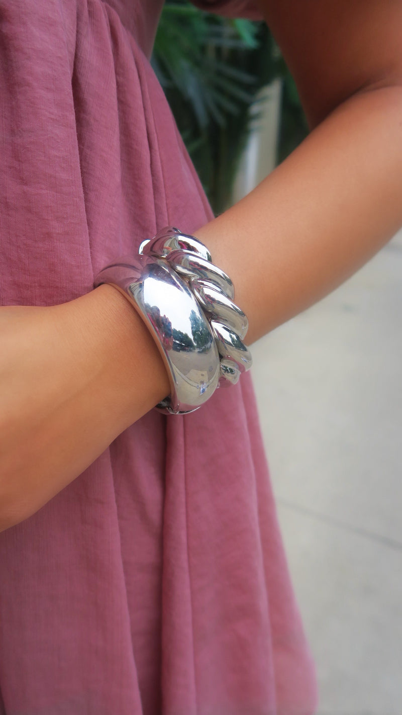 Rounded Silver Bangle - more sizes