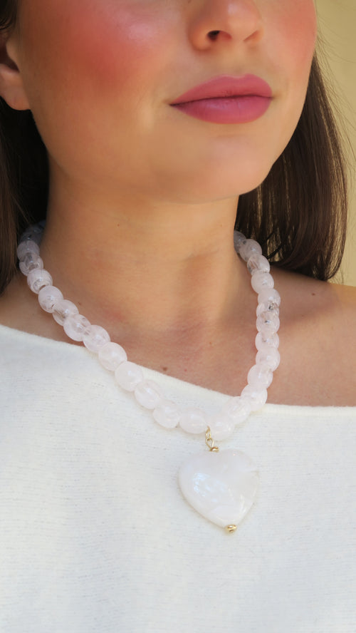 Amour Necklace - White