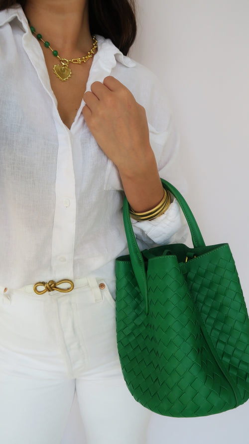 Green Bucket Bag