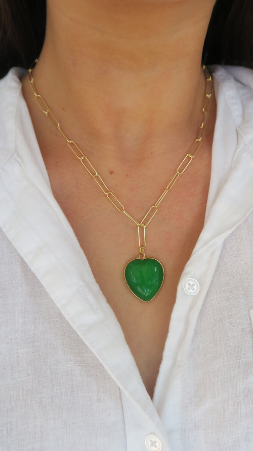 Knox Charm Necklace - Emerald