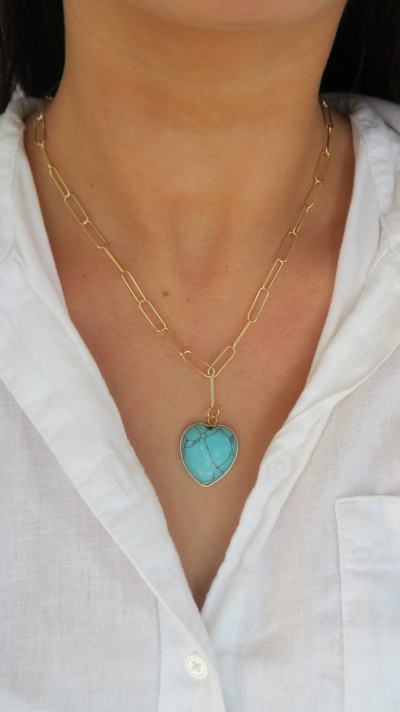 Knox Charm Necklace - Turquoise