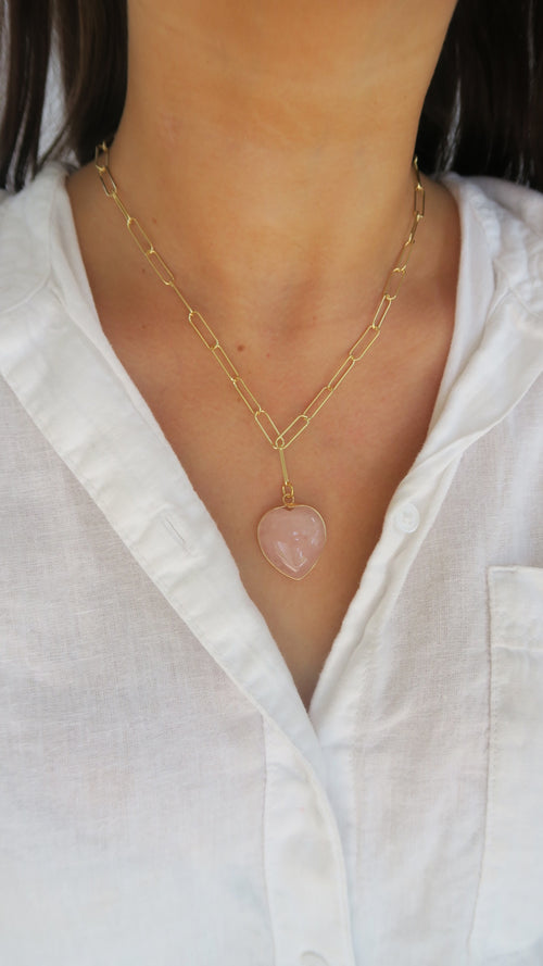 Knox Charm Necklace - Light Pink