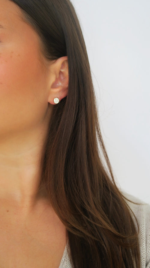 Micro Pave Circle Studs